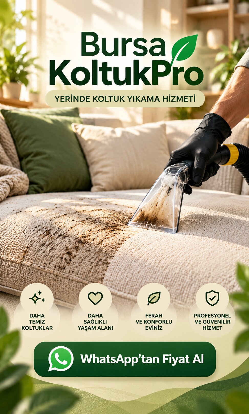 Koltuk yıkama ve leke temizleme uygulaması